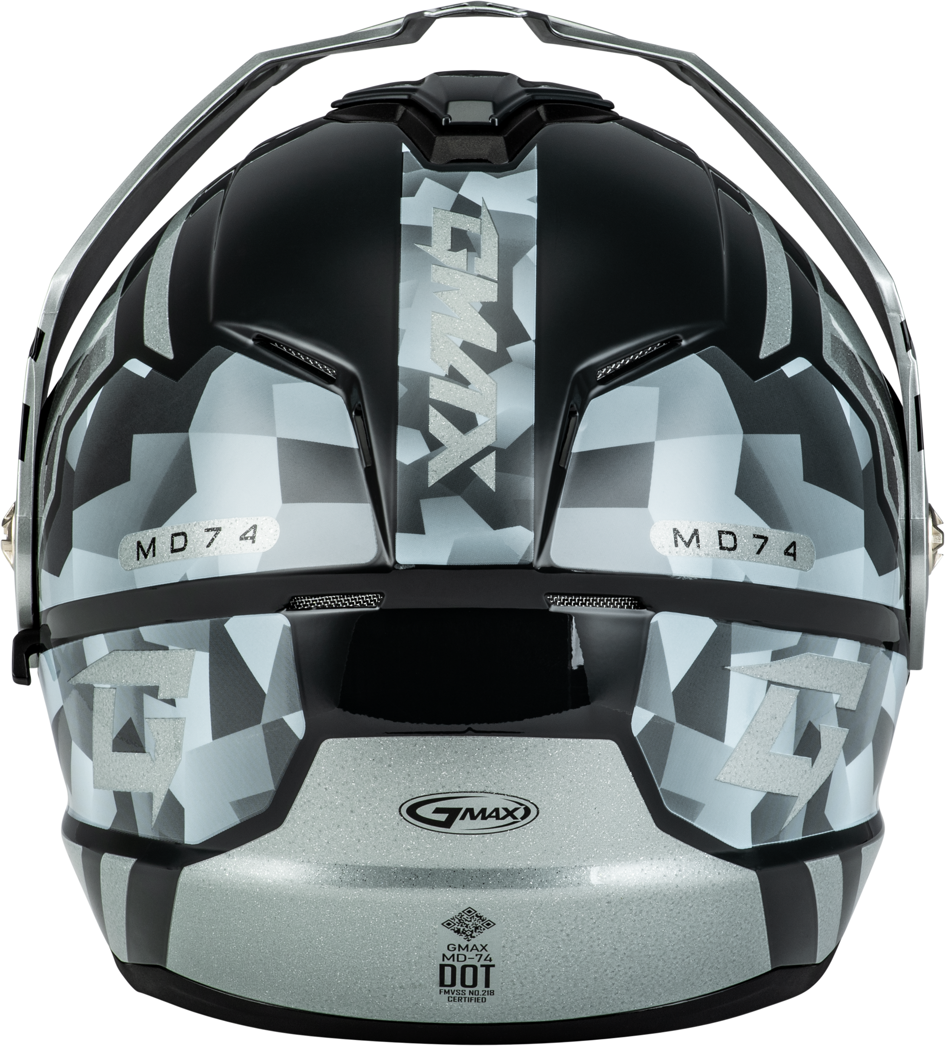 GMAX MD - 74 Striker Modular Snow and Adventure Helmet with Silver Shield - Large - Kelly Motorsports