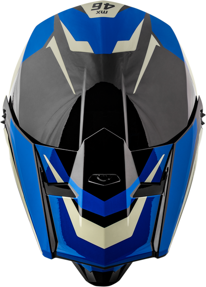 GMAX MX 46 Cyclus Hemet Black/Blue 2X Motorcycle Helmet with Maximum Ventilation - Kelly Motorsports