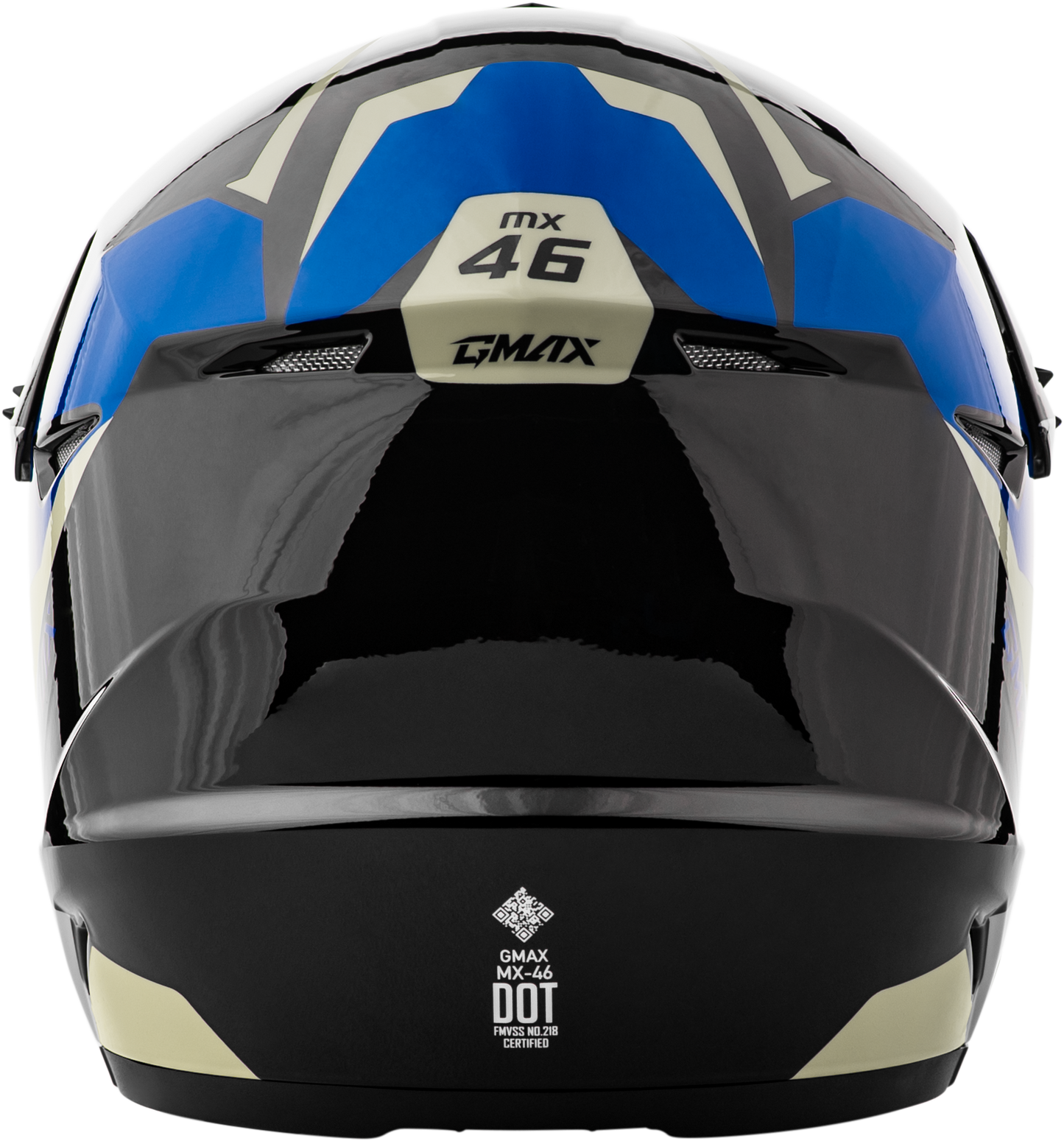 GMAX MX 46 Cyclus Hemet Black/Blue Large Motorcycle Helmet with Enhanced Ventilation - Kelly Motorsports