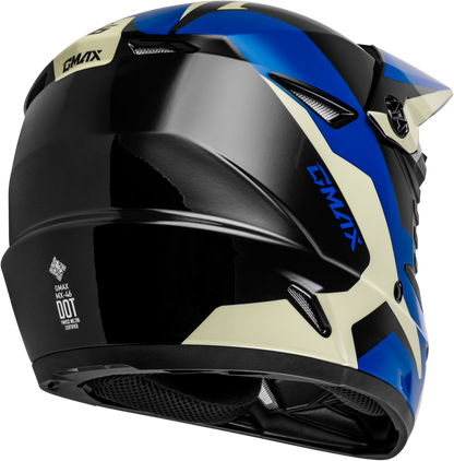 GMAX MX 46 Cyclus Hemet Black/Blue Motorcycle Helmet - Medium (Part D3465135) - Kelly Motorsports