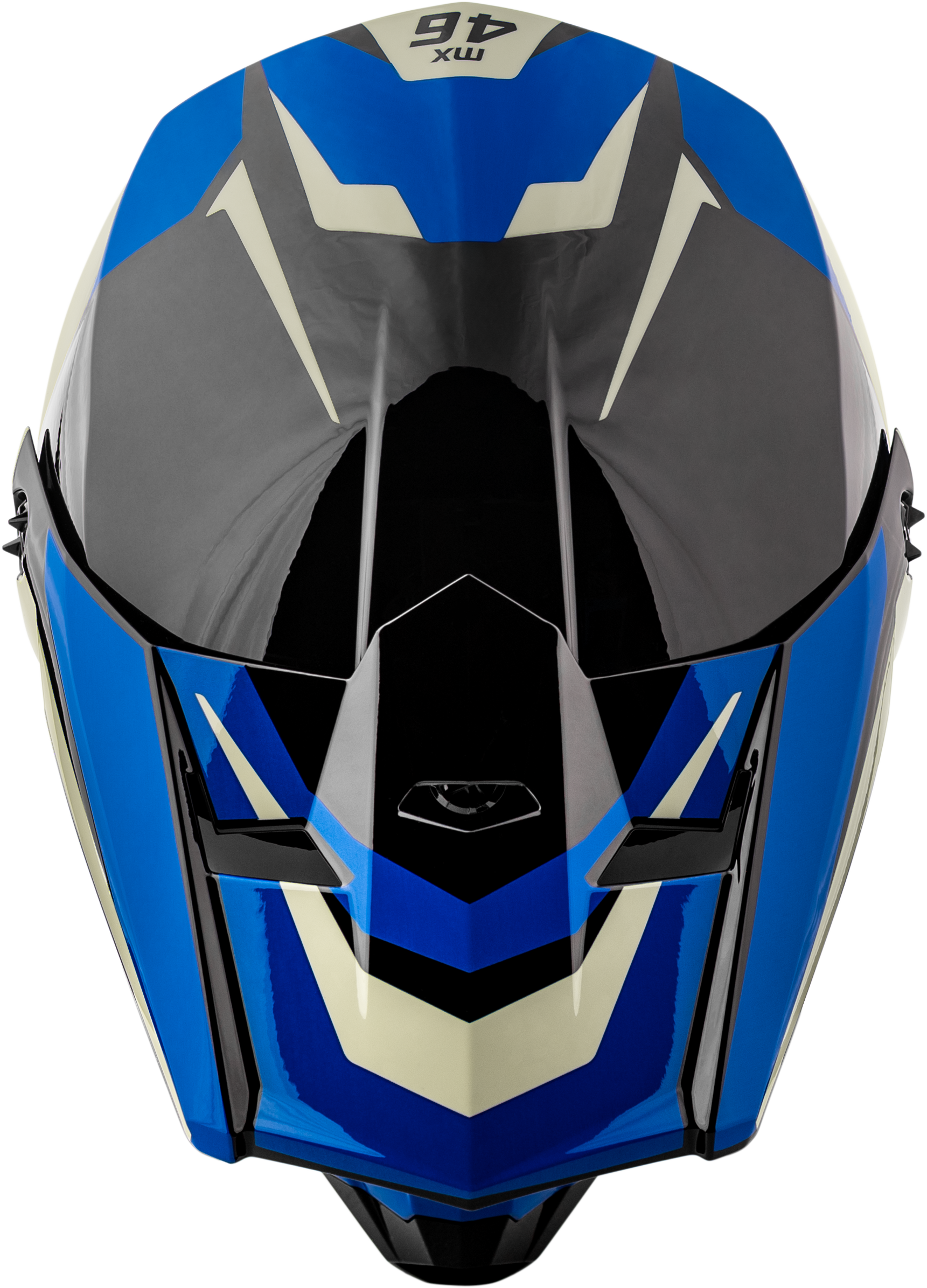 GMAX MX 46 Cyclus Hemet Black/Blue Motorcycle Helmet - Medium (Part D3465135) - Kelly Motorsports
