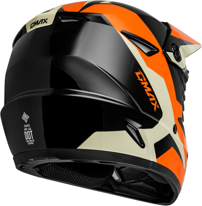 GMAX MX 46 Cyclus Hemet Black/Orange Large Motorcycle Helmet with 19 Vents - Kelly Motorsports