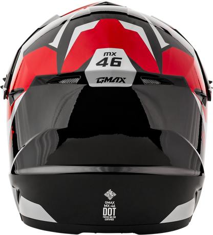GMAX MX - 46 Cyclus Hemet Black/Red XL Motorcycle Helmet with Maximum Ventilation - Kelly Motorsports