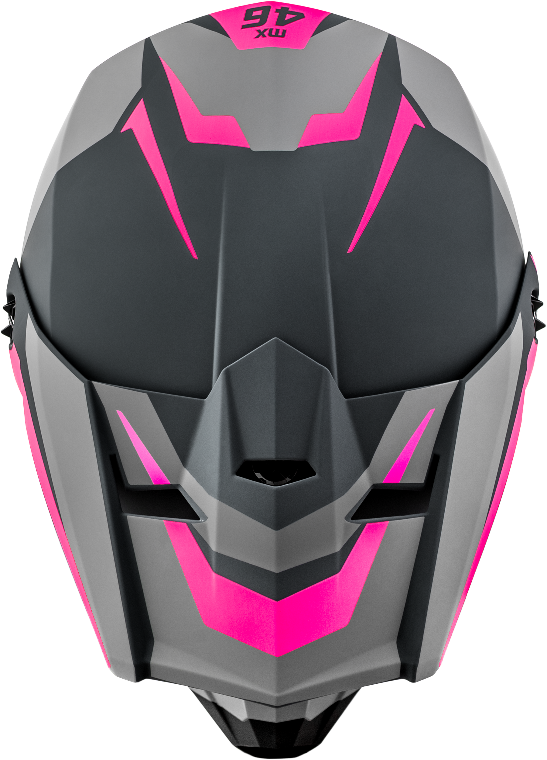 GMAX MX 46 Cyclus Hemet Matte Grey/Pink XL Motorcycle Helmet with 19 Vents - Kelly Motorsports