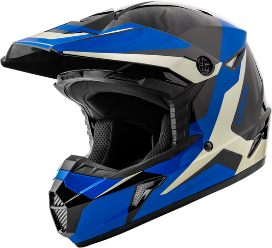 GMAX MX - 46Y Cyclus Youth Helmet Black/Blue - Adjustable Size with Maximum Airflow - Kelly Motorsports