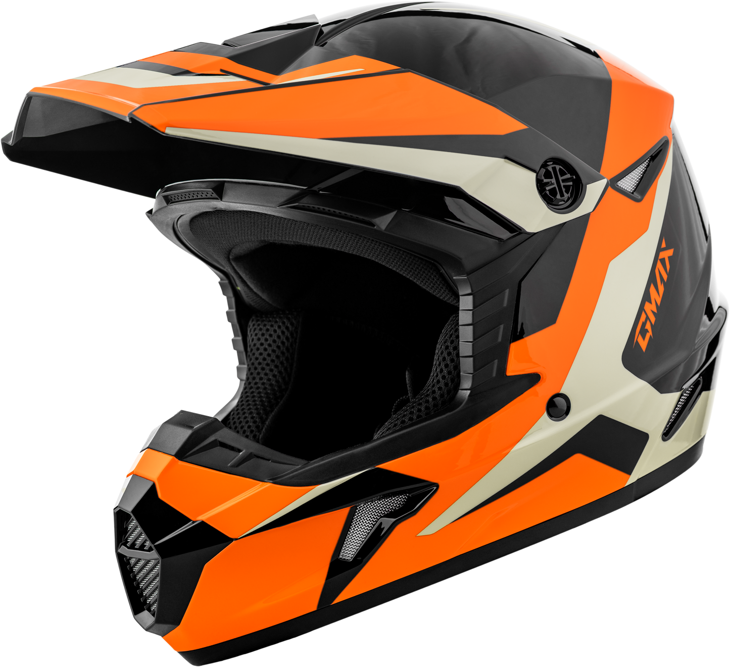 GMAX MX - 46Y Cyclus Youth Helmet Black/Orange - Adjustable Fit, Maximum Ventilation - Kelly Motorsports