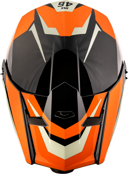 GMAX MX - 46Y Cyclus Youth Helmet Black/Orange with Adjustable Fit and Maximum Airflow - Kelly Motorsports