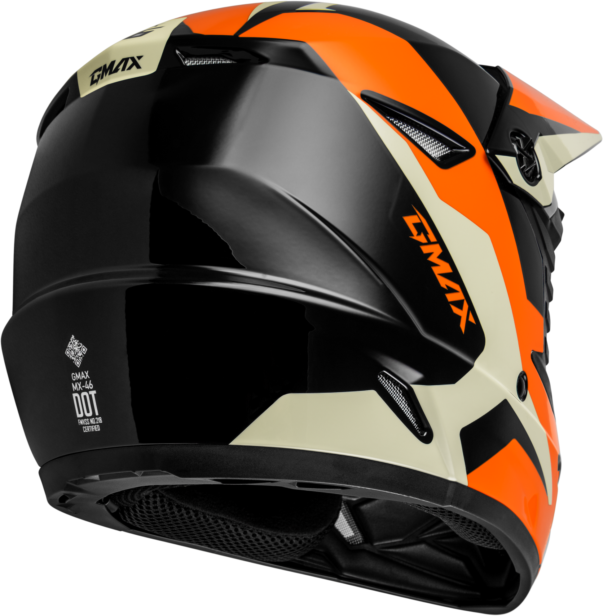 GMAX MX - 46Y Cyclus Youth Helmet Black/Orange with Adjustable Fit and Maximum Airflow - Kelly Motorsports