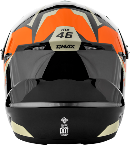 GMAX MX - 46Y Cyclus Youth Helmet Black/Orange with Adjustable Fit and Maximum Airflow - Kelly Motorsports