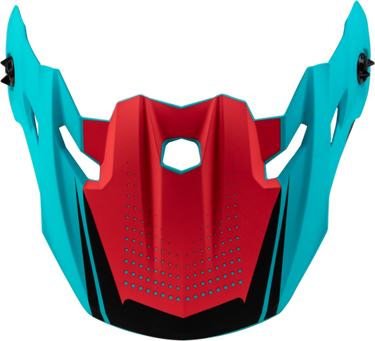 GMAX MX 96 502 Visor with Screws – Matte Blue and Red - Kelly Motorsports