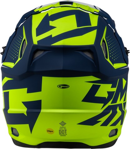 GMAX MX - 96 Helmet Matte Blue/Green Small - DOT Approved Lightweight Safety Gear - Kelly Motorsports