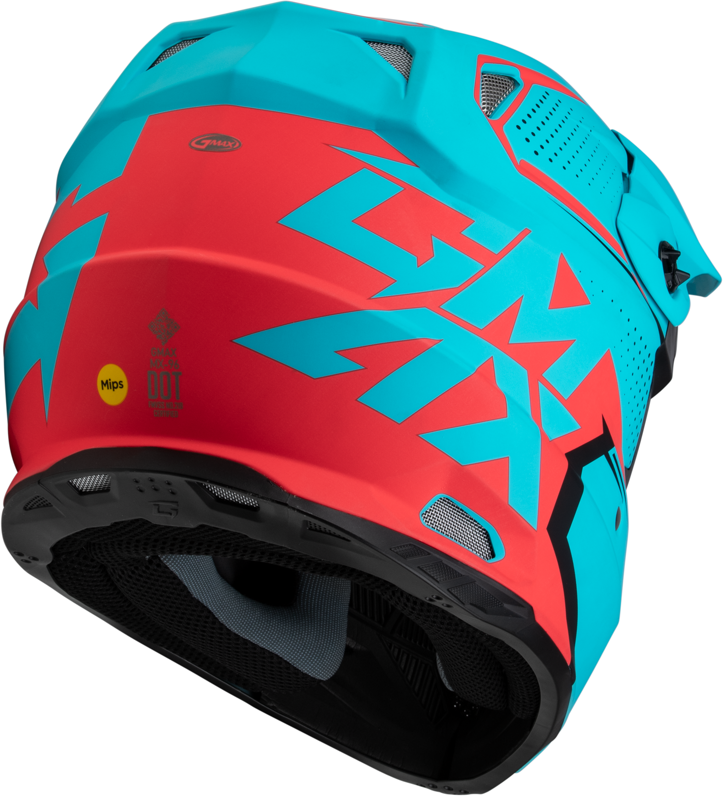 GMAX MX - 96 Helmet Matte Blue/Red with MIPS and Advanced Ventilation System - Kelly Motorsports
