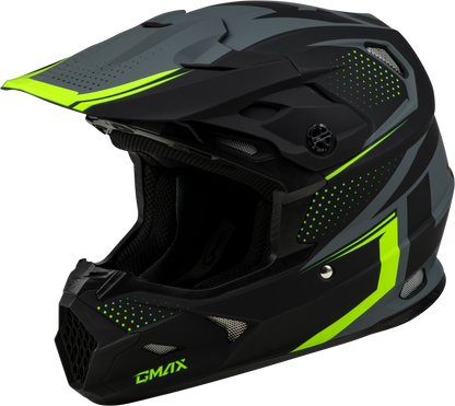 GMAX MX - 96 Helmet Matte Grey/Hi Viz XS with MIPS and Advanced Ventilation - Kelly Motorsports