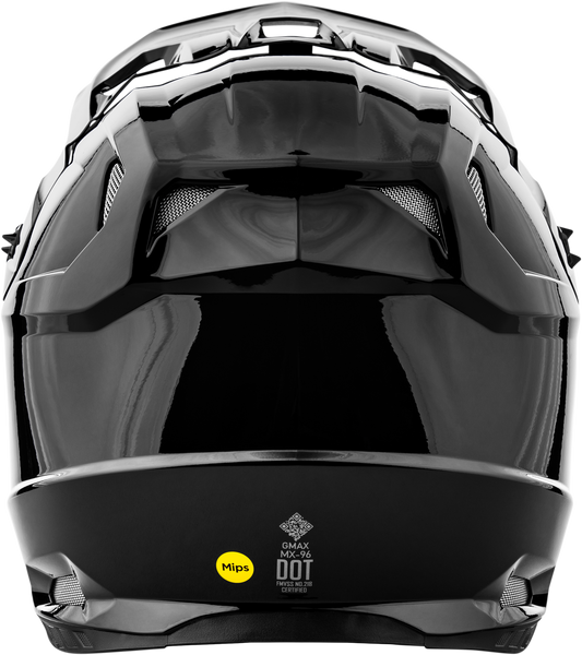 GMAX Mx 96 Solid Helmet Black Medium - DOT Approved with MIPS and Ventilation System - Kelly Motorsports