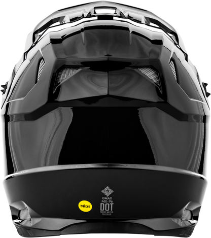 GMAX Mx 96 Solid Helmets Black XL - Lightweight DOT Approved Motorcycle Helmet with MIPS and Advanced Ventilation - Kelly Motorsports