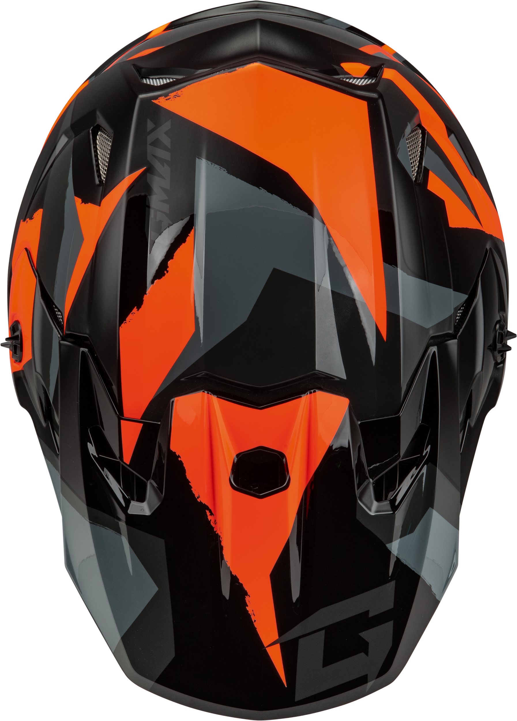 GMAX MX - 96 Splinter Helmet Black/Orange Medium with MIPS and Advanced Ventilation - Kelly Motorsports