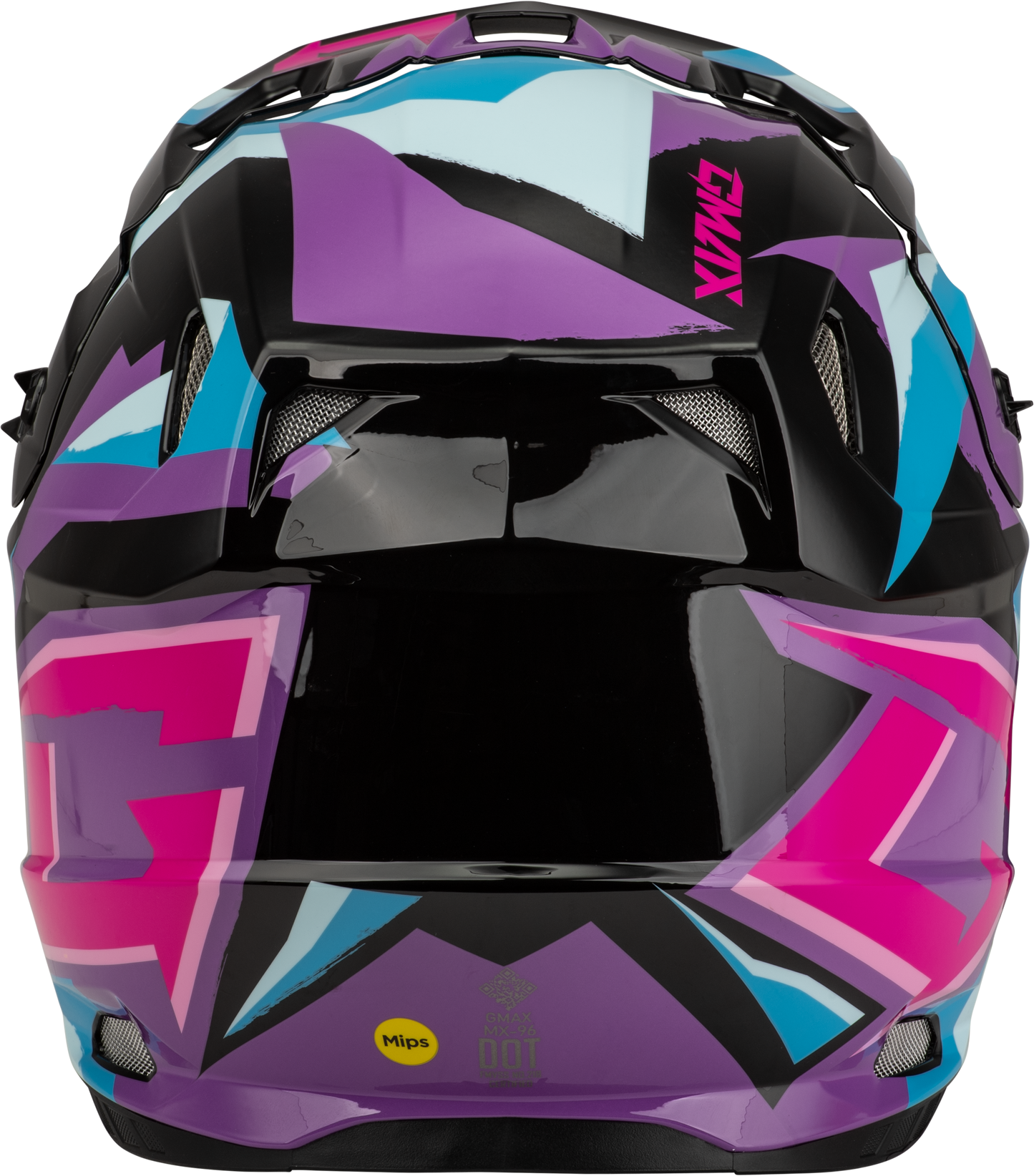 GMAX MX - 96 Splinter Helmet Black/Purple/Blue XL - Lightweight DOT Approved Motorcycle Helmet with MIPS and Advanced Ventilation - Kelly Motorsports