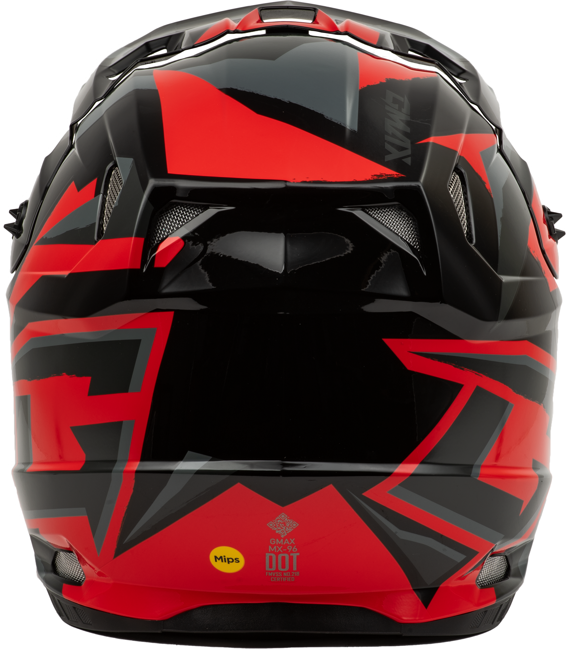 GMAX MX - 96 Splinter Helmet Black/Red Large – DOT Approved Motorcycle Helmet with MIPS and Advanced Ventilation - Kelly Motorsports