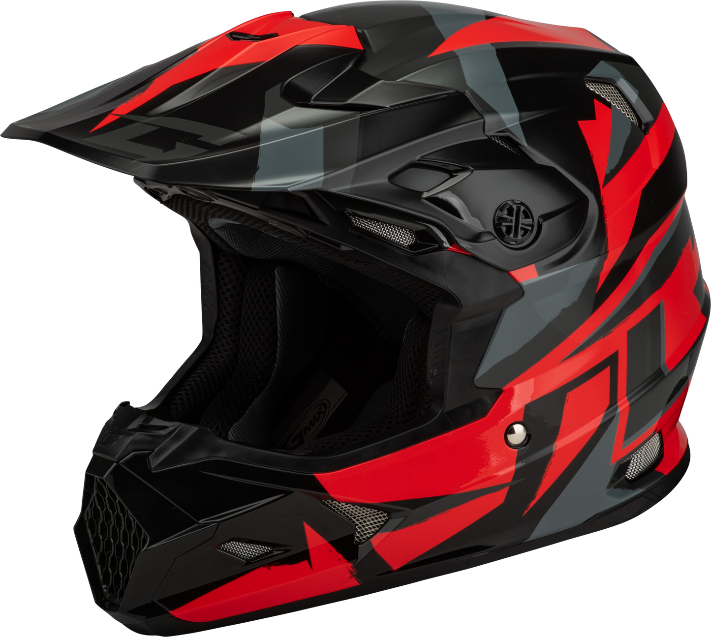 GMAX MX - 96 Splinter Helmet Black/Red Large – DOT Approved Motorcycle Helmet with MIPS and Advanced Ventilation - Kelly Motorsports