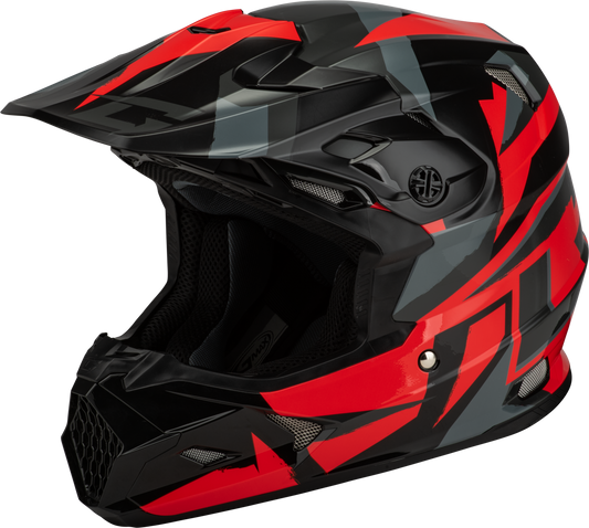 GMAX MX - 96 Splinter Helmet Black/Red Large – DOT Approved Motorcycle Helmet with MIPS and Advanced Ventilation - Kelly Motorsports