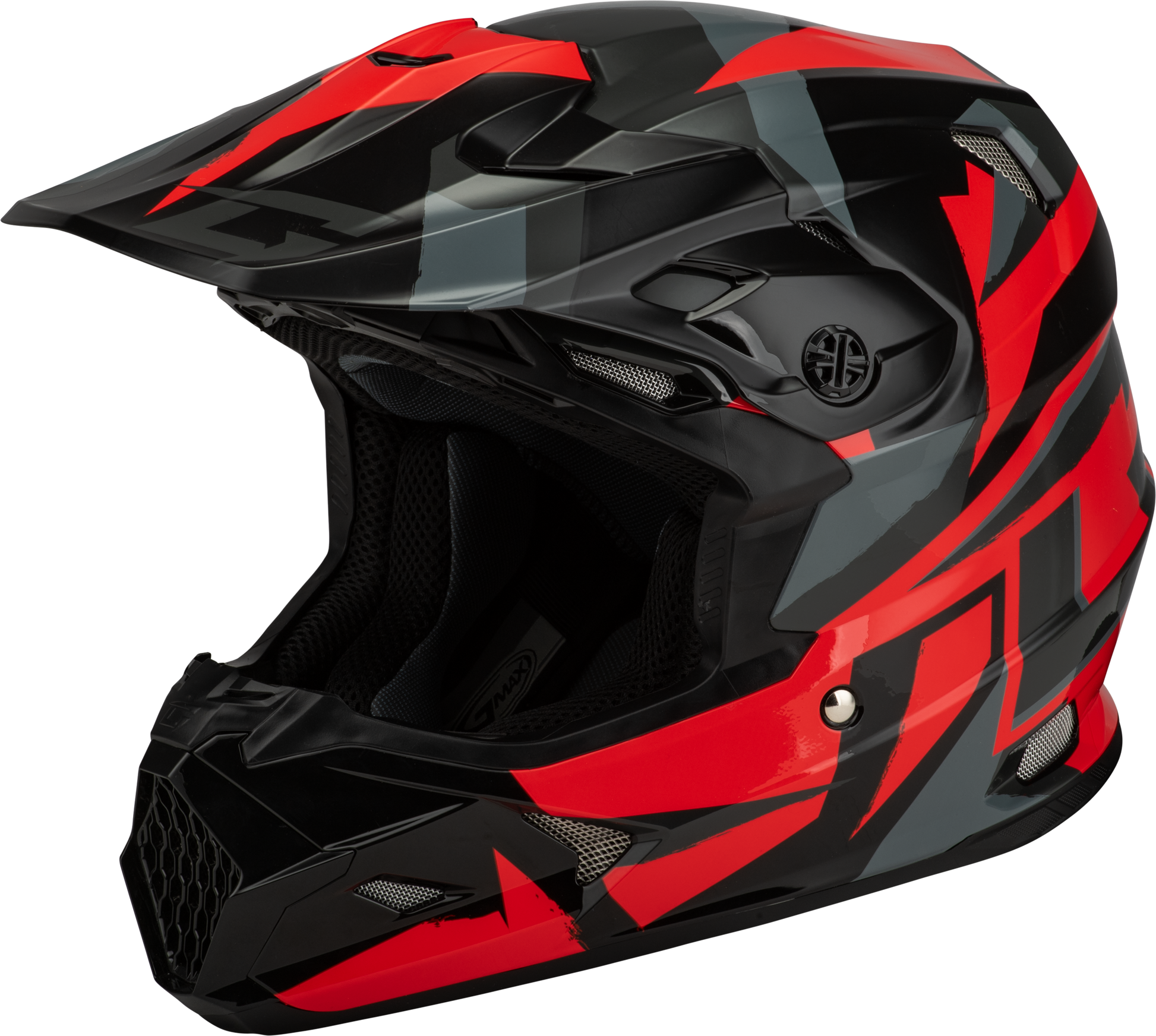 GMAX MX - 96 Splinter Helmet Black/Red Small – DOT Approved Motorcycle Helmet with MIPS and Advanced Ventilation - Kelly Motorsports