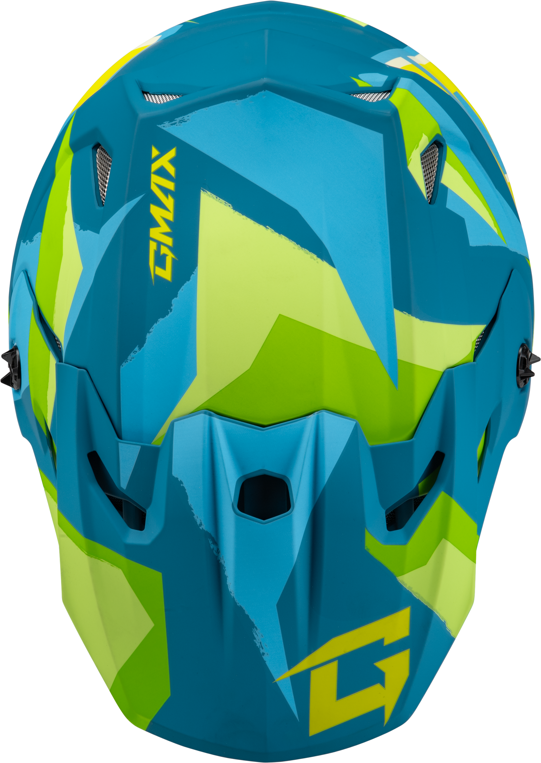 GMAX MX - 96 Splinter Helmet Matte Blue/Green Large - Lightweight DOT Approved Motorcycle Helmet with MIPS - Kelly Motorsports