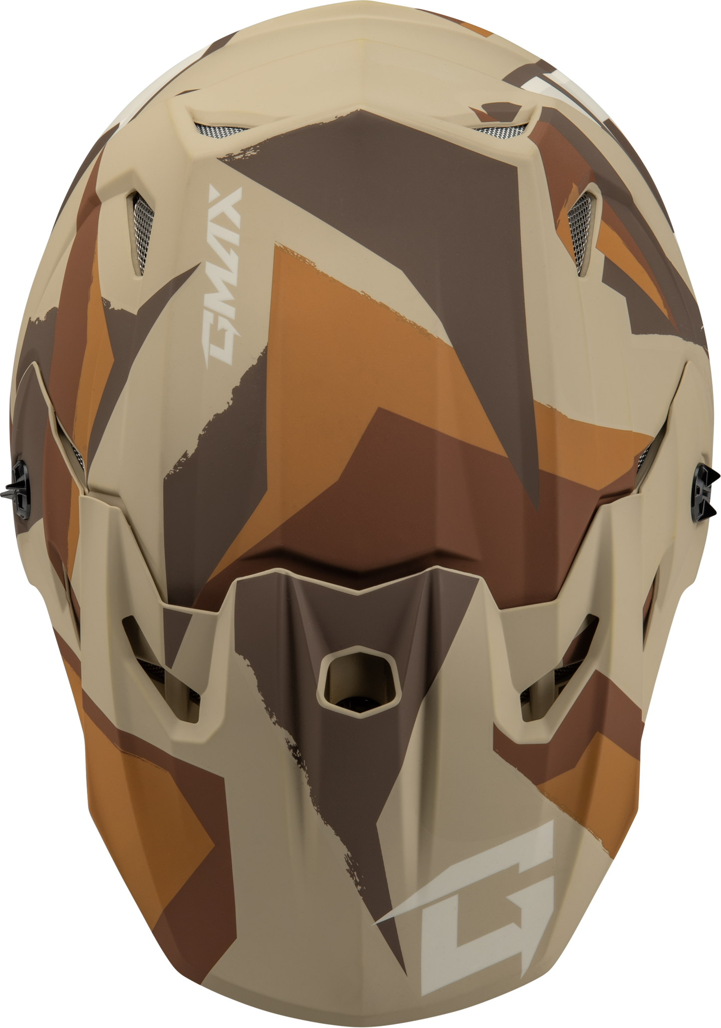 GMAX MX - 96 Splinter Helmet Matte Brown/Tan/White, Medium – Lightweight DOT - Approved Motorcycle Helmet with MIPS and Advanced Ventilation - Kelly Motorsports