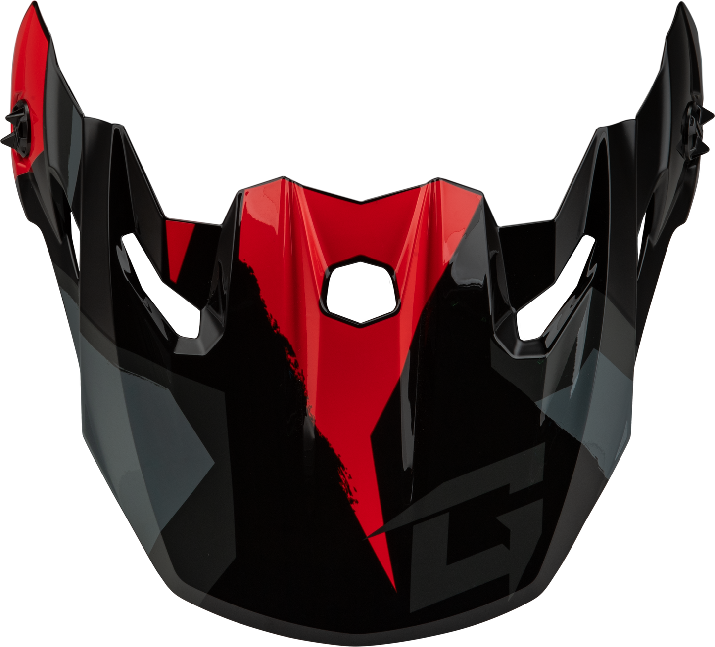 GMAX MX 96 Splinter Visor with Screws – Black and Red - Kelly Motorsports