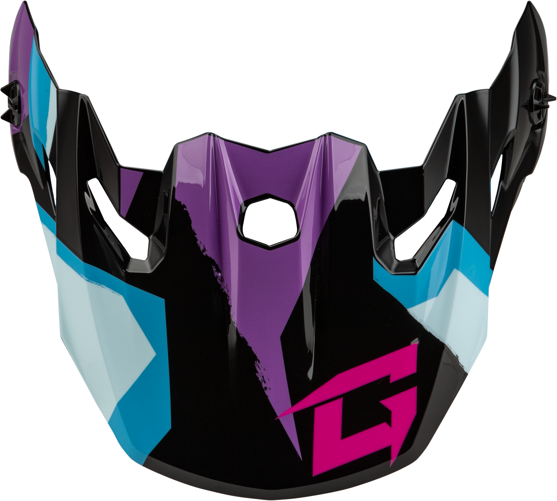 GMAX Mx 96 Splinter Visor with Screws - Black, Purple, and Blue - Kelly Motorsports