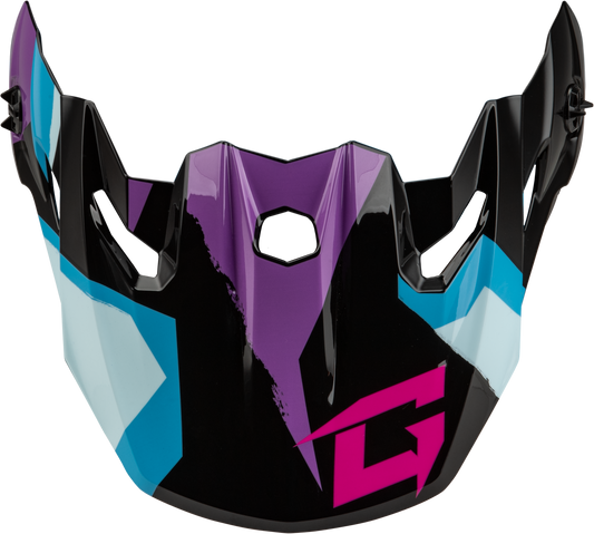GMAX Mx 96 Splinter Visor with Screws - Black, Purple, and Blue - Kelly Motorsports