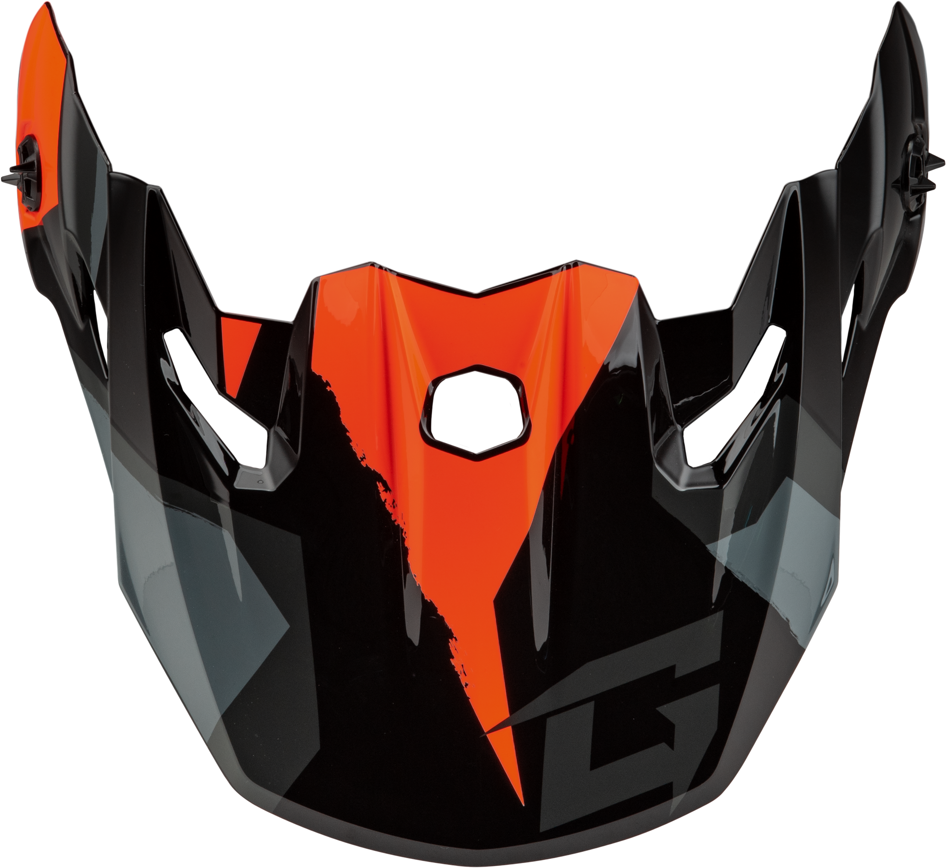 GMAX Mx 96 Splinter Visor with Screws in Black and Orange, Part G096012 - Kelly Motorsports