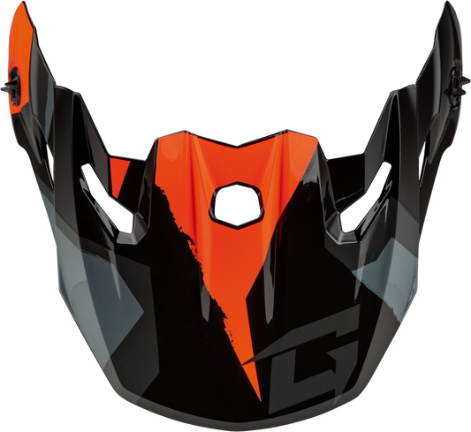 GMAX Mx 96 Splinter Visor with Screws in Black and Orange, Part G096012 - Kelly Motorsports