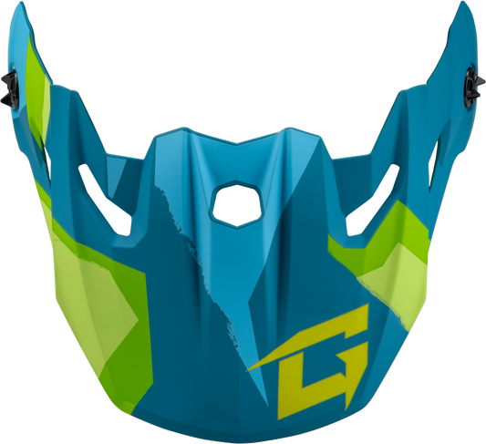 GMAX Mx 96 Splinter Visor with Screws - Matte Blue/Green - Kelly Motorsports