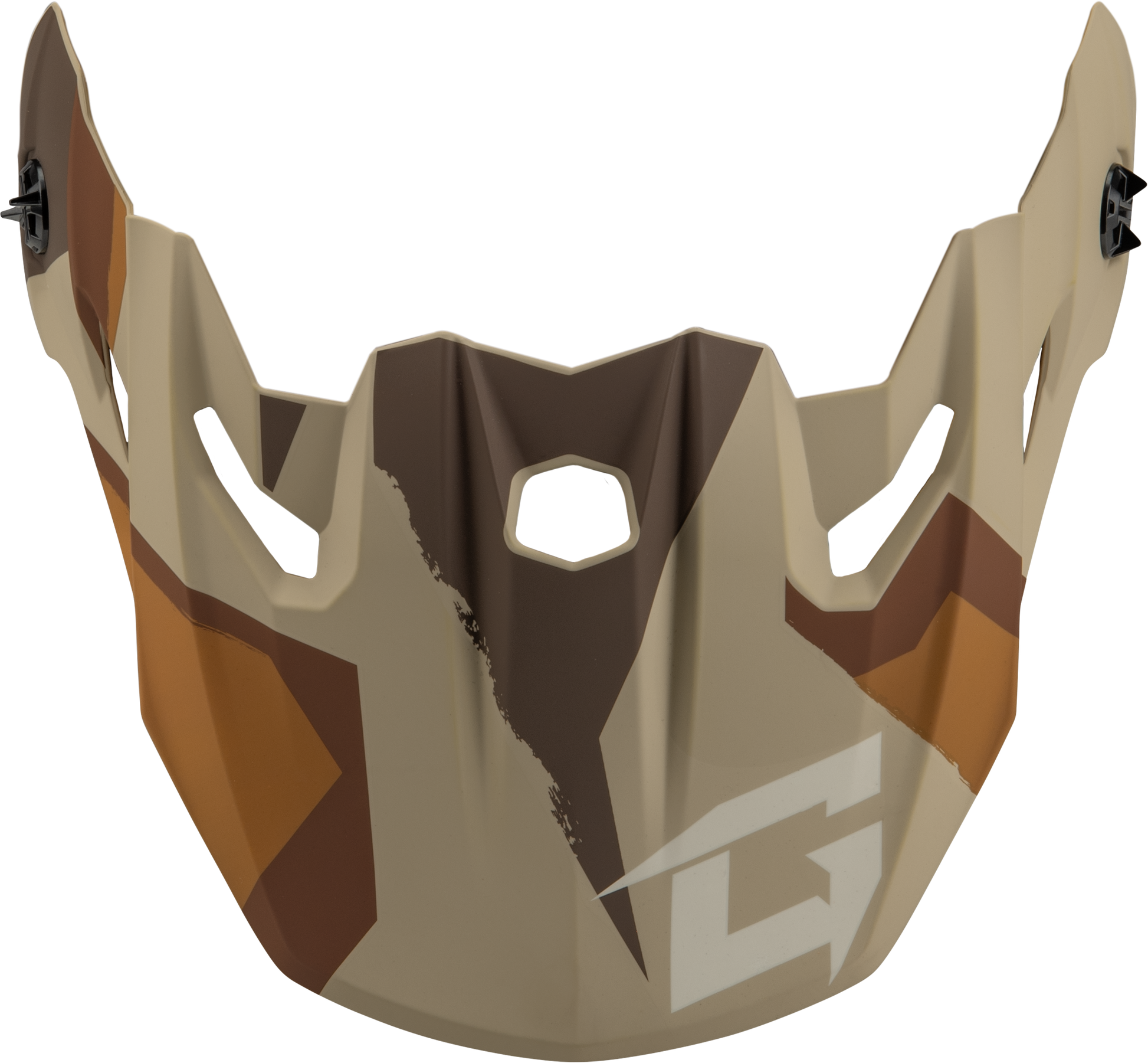 GMAX Mx 96 Splinter Visor with Screws - Matte Brown, Tan & White - Kelly Motorsports