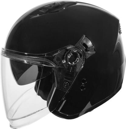 GMAX Of 87 Black XL Open Face Helmet with Dual Ventilation and Sun Shield - Kelly Motorsports