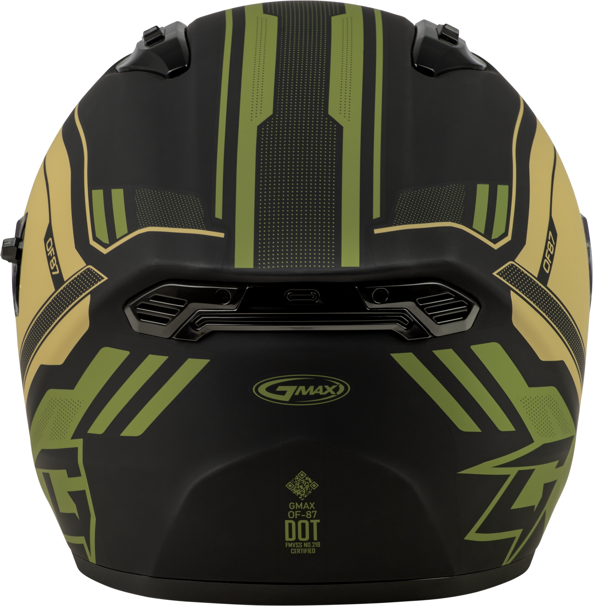 GMAX OF - 87 Duke Matte Black and Green Helmet with Premium Comfort and Safety Features - Kelly Motorsports