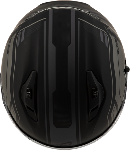 GMAX Of 87 Duke Matte Black and Grey Open Face Motorcycle Helmet with LED Lighting - Kelly Motorsports