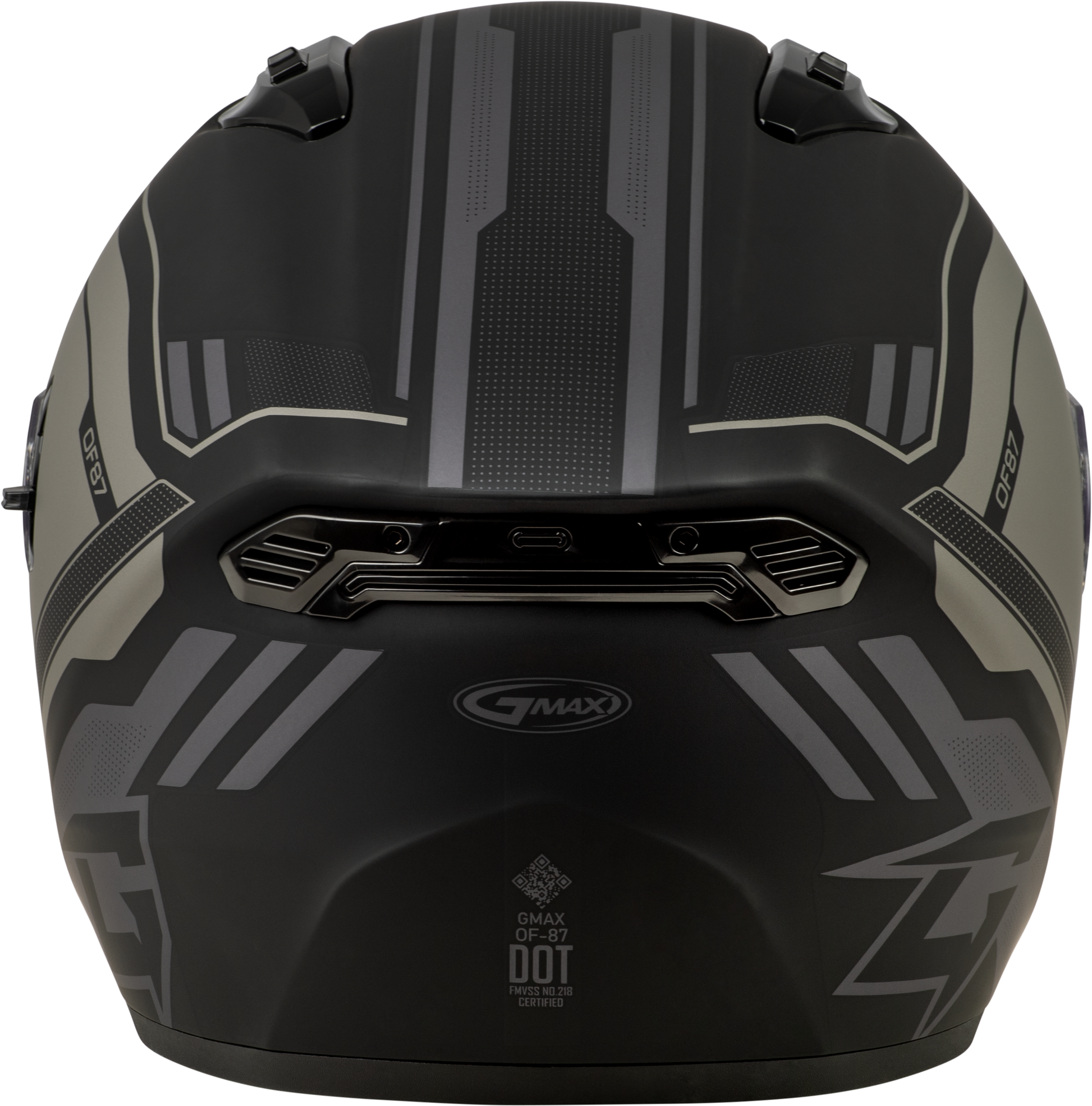 GMAX Of 87 Duke Matte Black and Grey Open Face Motorcycle Helmet with LED Lighting - Kelly Motorsports