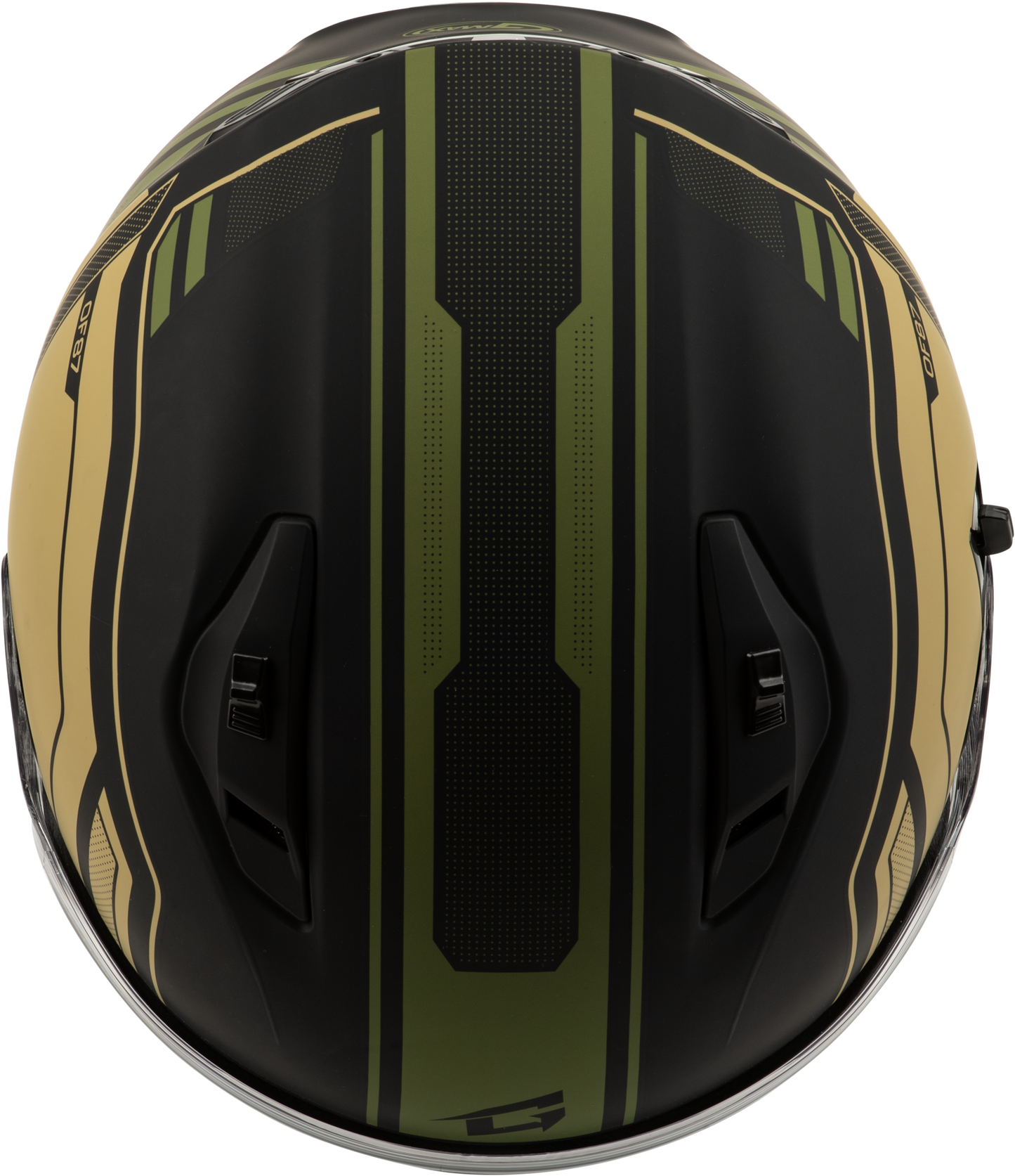 GMAX OF - 87 Duke Matte Black/Green Motorcycle Helmet, Large - Kelly Motorsports