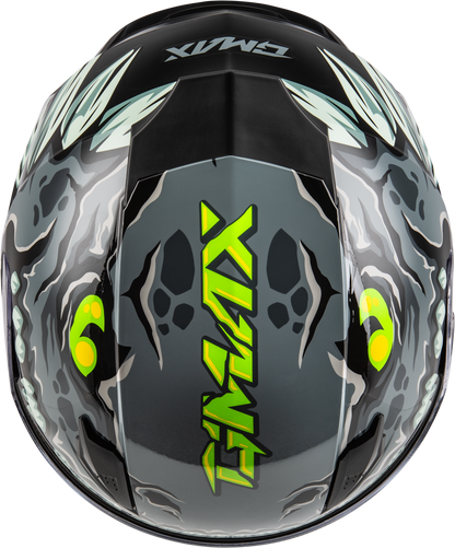 GMAX Youth GM - 49Y Drax Helmet in Grey, Size Adjustable for Kids - Kelly Motorsports