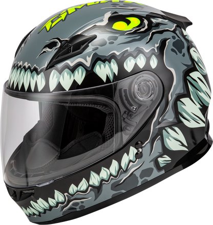 GMAX Youth GM - 49Y Drax Helmet in Grey, Size Adjustable for Kids - Kelly Motorsports