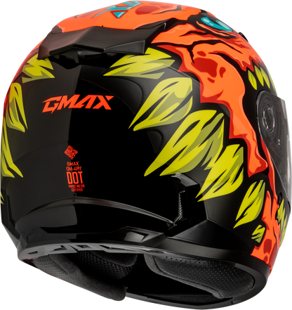 GMAX Youth GM - 49Y Drax Helmet Orange for Kids – Adjustable Fit, DOT Approved - Kelly Motorsports