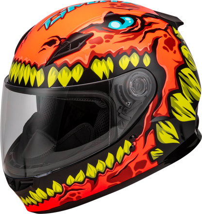 GMAX Youth GM - 49Y Drax Helmet Orange for Kids – Adjustable Fit, DOT Approved - Kelly Motorsports