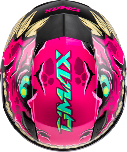 GMAX Youth GM - 49Y Drax Helmet Pink - Adjustable Fit and DOT Approved Kids Helmet - Kelly Motorsports