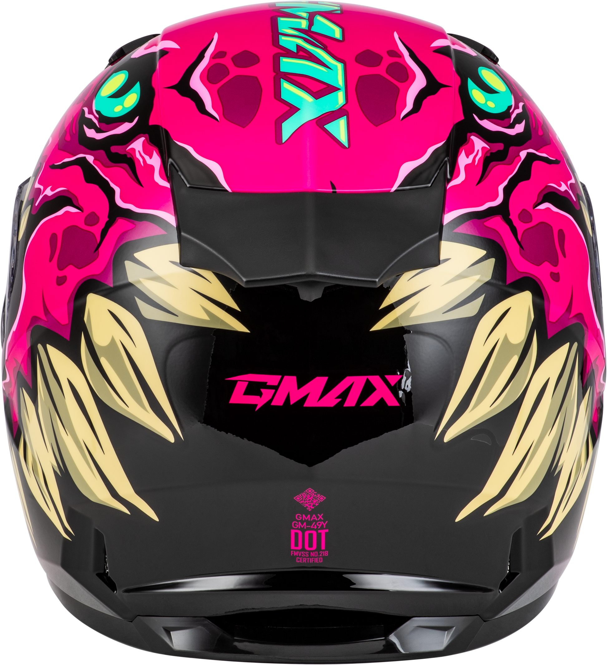 GMAX Youth GM - 49Y Drax Helmet Pink - Adjustable Fit and DOT Approved Kids Helmet - Kelly Motorsports