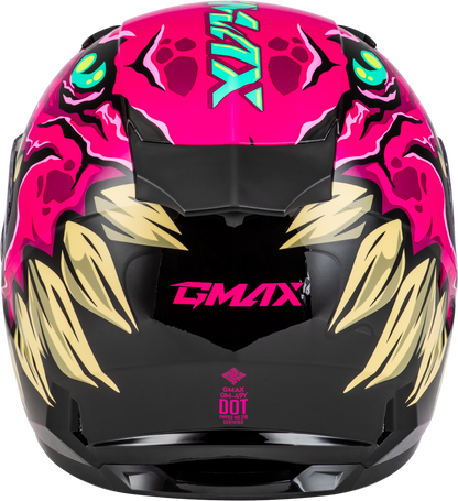 GMAX Youth GM - 49Y Drax Helmet Pink for Kids - Interchangeable Fit, DOT Approved - Kelly Motorsports