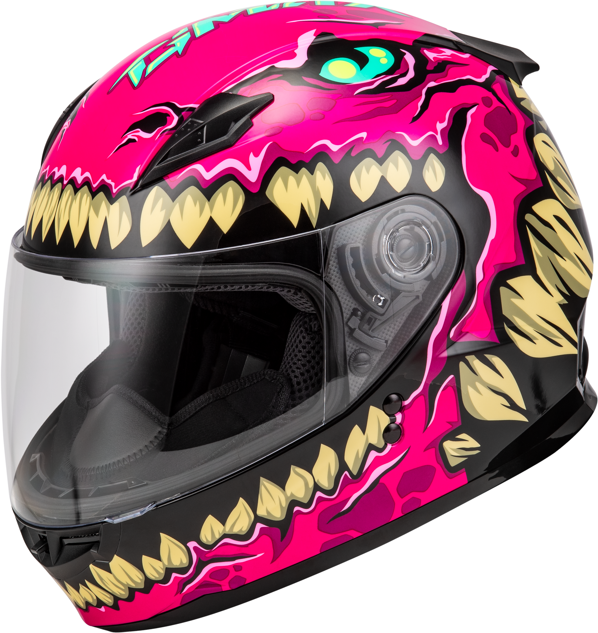 GMAX Youth GM - 49Y Drax Helmet Pink for Kids - Interchangeable Fit, DOT Approved - Kelly Motorsports
