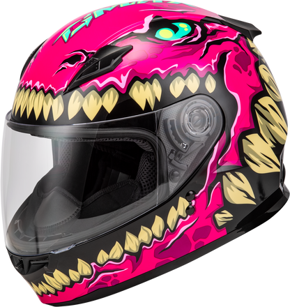 GMAX Youth GM - 49Y Drax Helmet Pink for Kids - Interchangeable Fit, DOT Approved - Kelly Motorsports