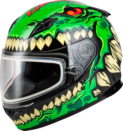 GMAX Youth GM - 49Y Drax Snow Helmet Green Yellow - Adjustable Fit and Safety Features - Kelly Motorsports