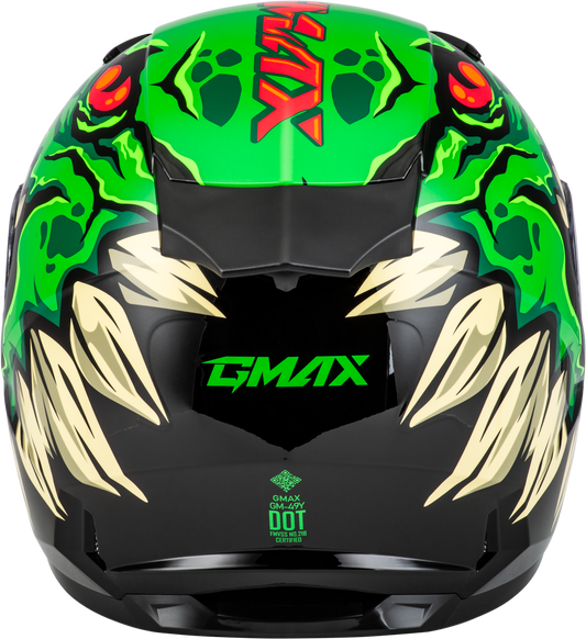 GMAX Youth GM - 49Y Drax Snow Helmet Green Yellow - Adjustable Fit and Safety Features - Kelly Motorsports
